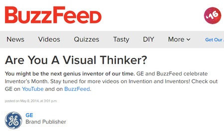 Example of BuzzFeed brand publisher articles best social media websites brightedge