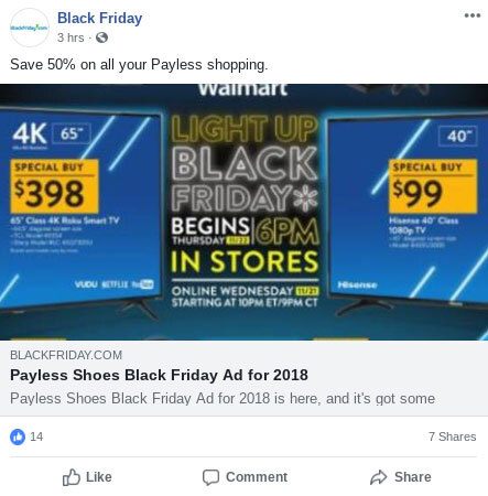 example of holiday seasonal ecommerce marketing strategy on facebook - brightedge