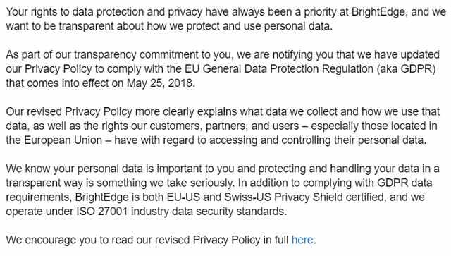 brightedge gdpr example