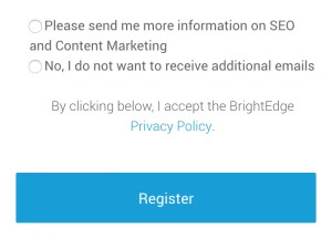 GDPR Web Form Example - brightedge