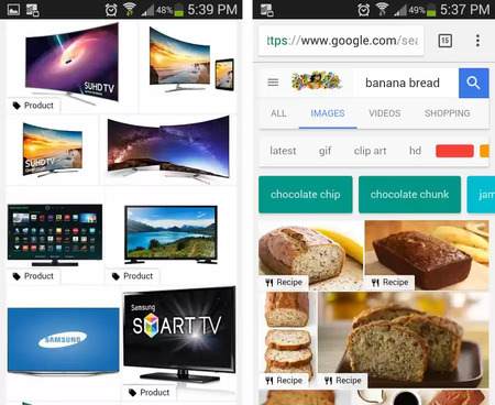 Here you can see some product and recipe badges from the Google Image Badge - brightedge