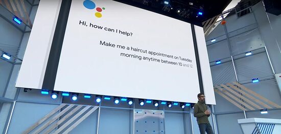 google io sundar pichai presenting google assistant - brightedge