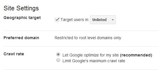 crawl rate settings in google webmaster tools - brightedge