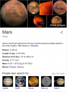 mars I want to know knowledge graph - brightedge