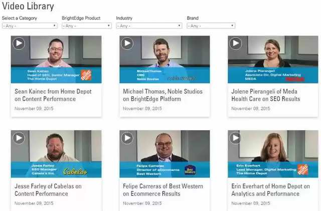 Brightedge Video Library video images blog for image seo