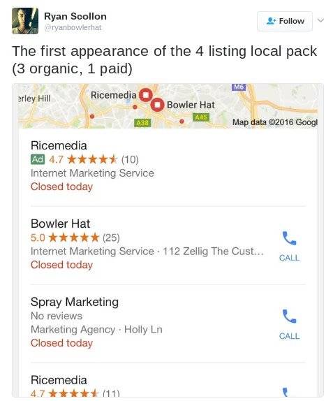 Enhance your local search strategy by watching ads in the local pack, BrightEdge