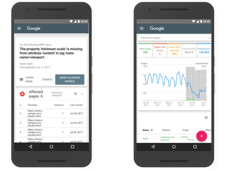 Google Search Console Updates mobile platform example - brightedge