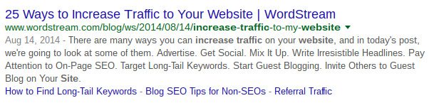 SEO 2016 means some sites have extra meta description characters - brightege