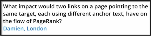 Matt Cutts Question Ancor Text