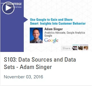 Listen to Adam SInger of Google in Share16 videos