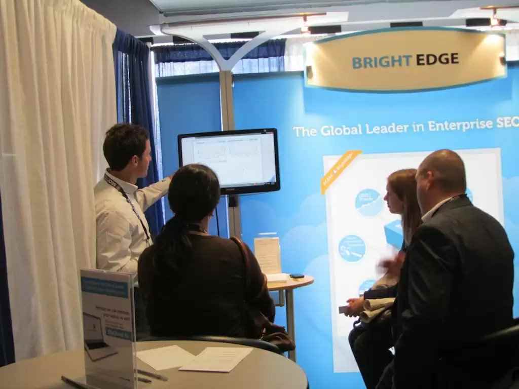 brightedge booth at smx