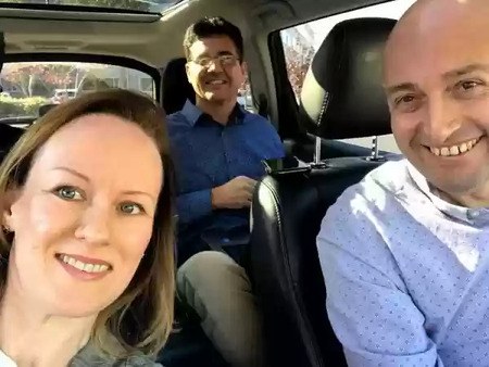 Titans of SEO running a webinar from a minivan - BrightEdge