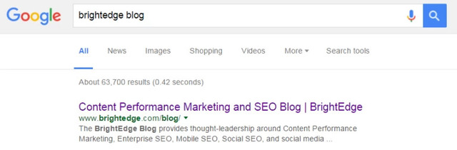 SERP example of an SEO title tag - BrightEdge