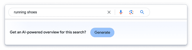 Google Search Generative Experience (SGE) result display