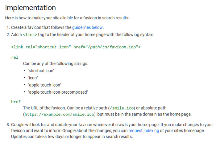 Google explains how to add a favicon