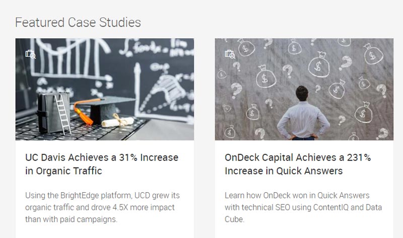 Examples of some strong SEO case studies that can persuade middle of the sales funnel prospects