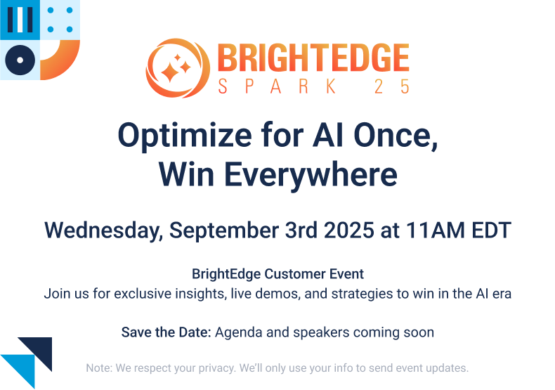 BrightEdge Spark 25 Banner